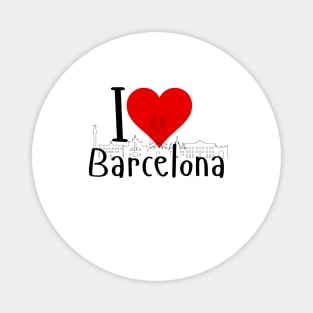 I Love Barcelona Magnet